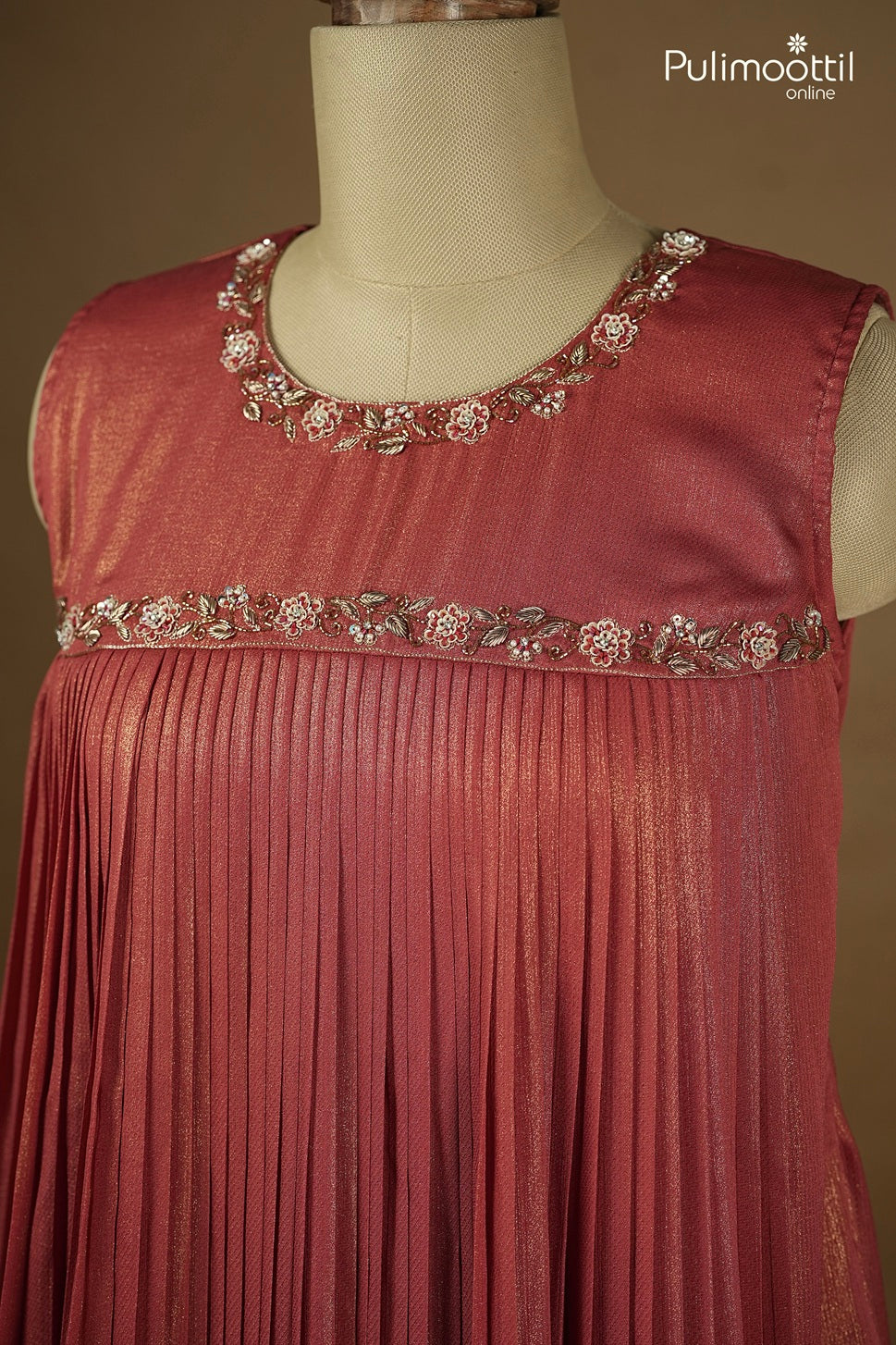 Redish Orange Color A-Line Top