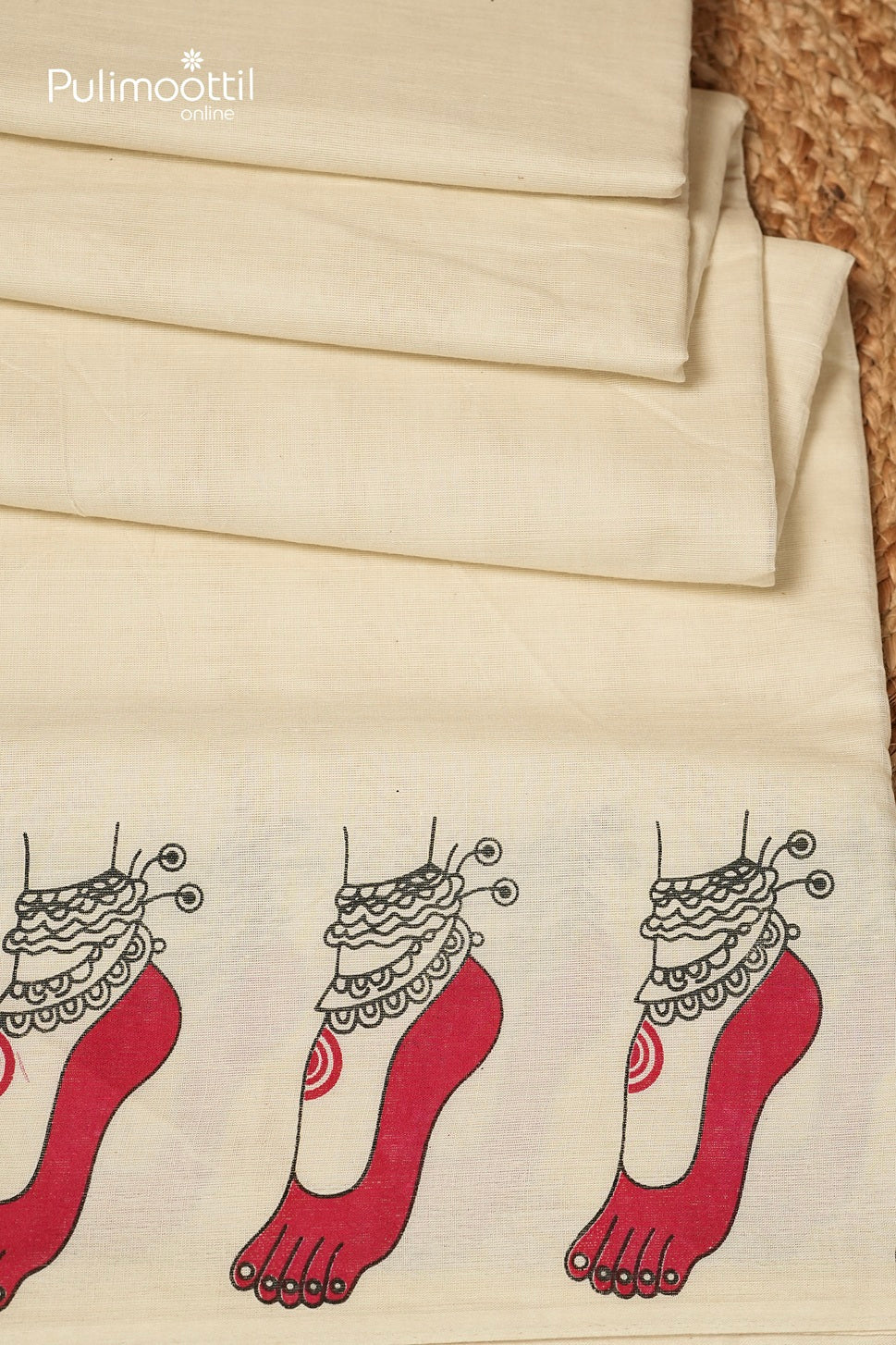 Offwhite Colour Kerala Traditional Cotton Set Saree