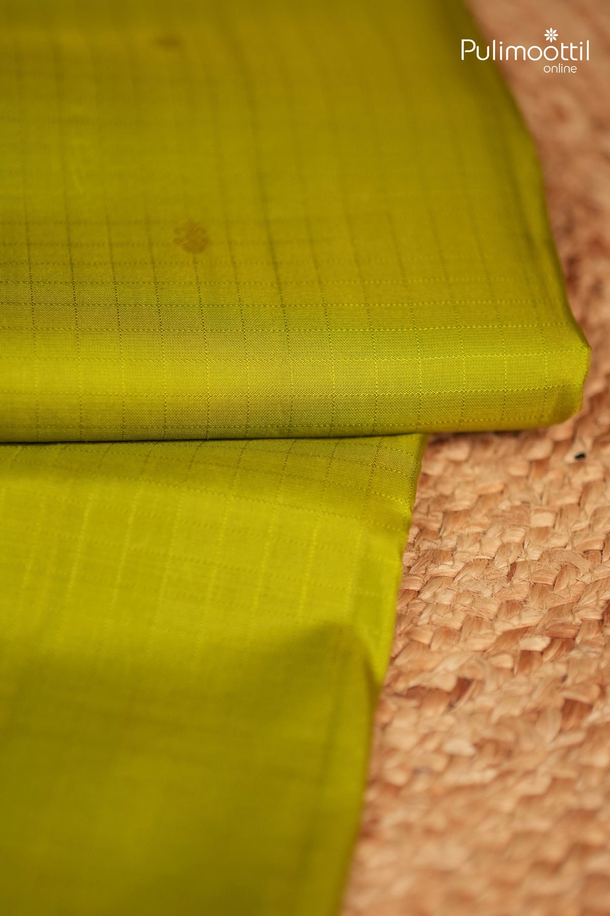 Olive Green Color Kanchipuram Designer Saree