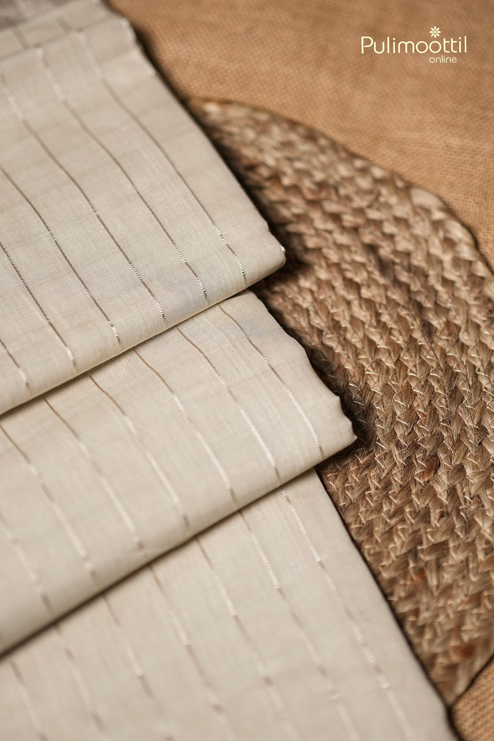 Kerala Traditional Silver Tissue Handloom Set Saree