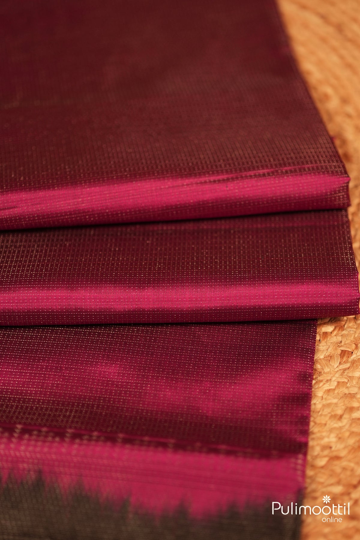 Dark Magenta Color Kanchipuram Designer Silk Saree