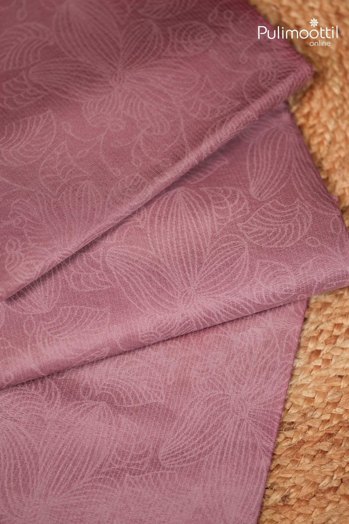 Onion Pink Colour Tussar Silk Saree