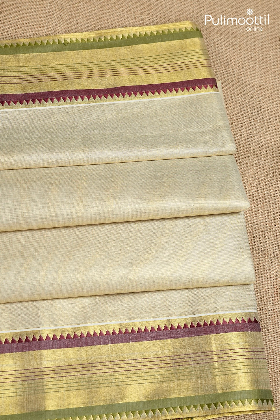 Kerala Traditional Golden Tissue Set Saree