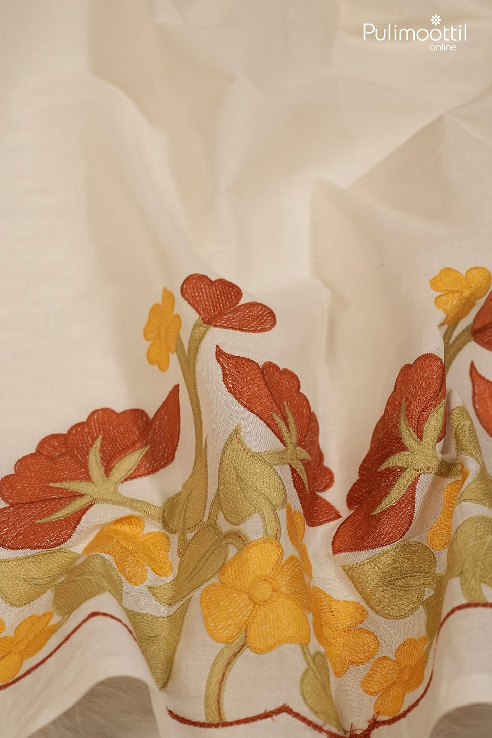 Off White Color Cotton Faric