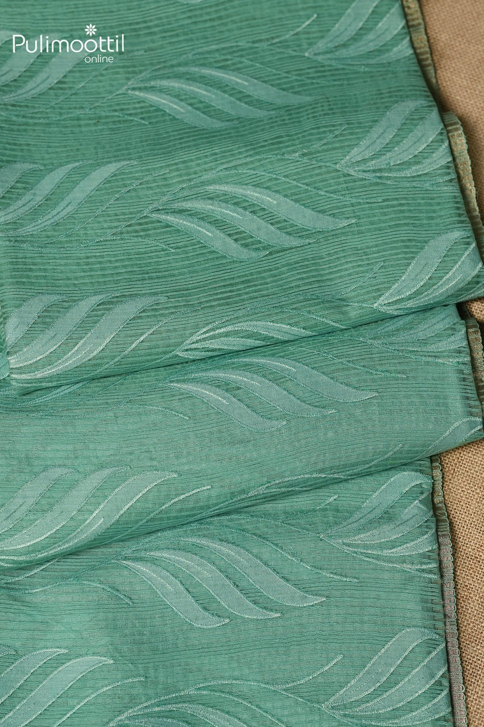 Pista Steel Green Colour Semi Tussar Saree