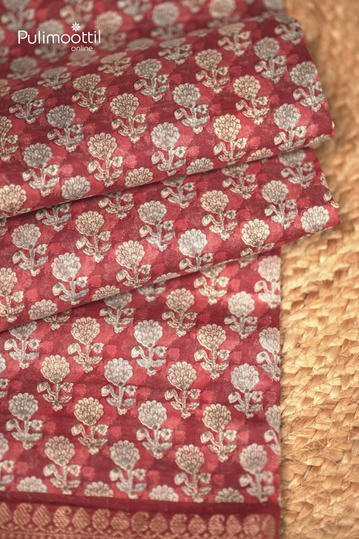 Brick Colour Chanderi Saree