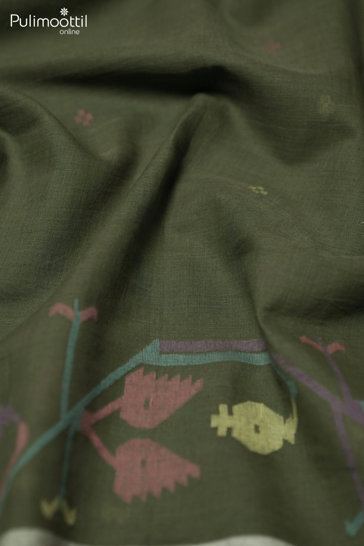 Olive Green Cotton Fabric