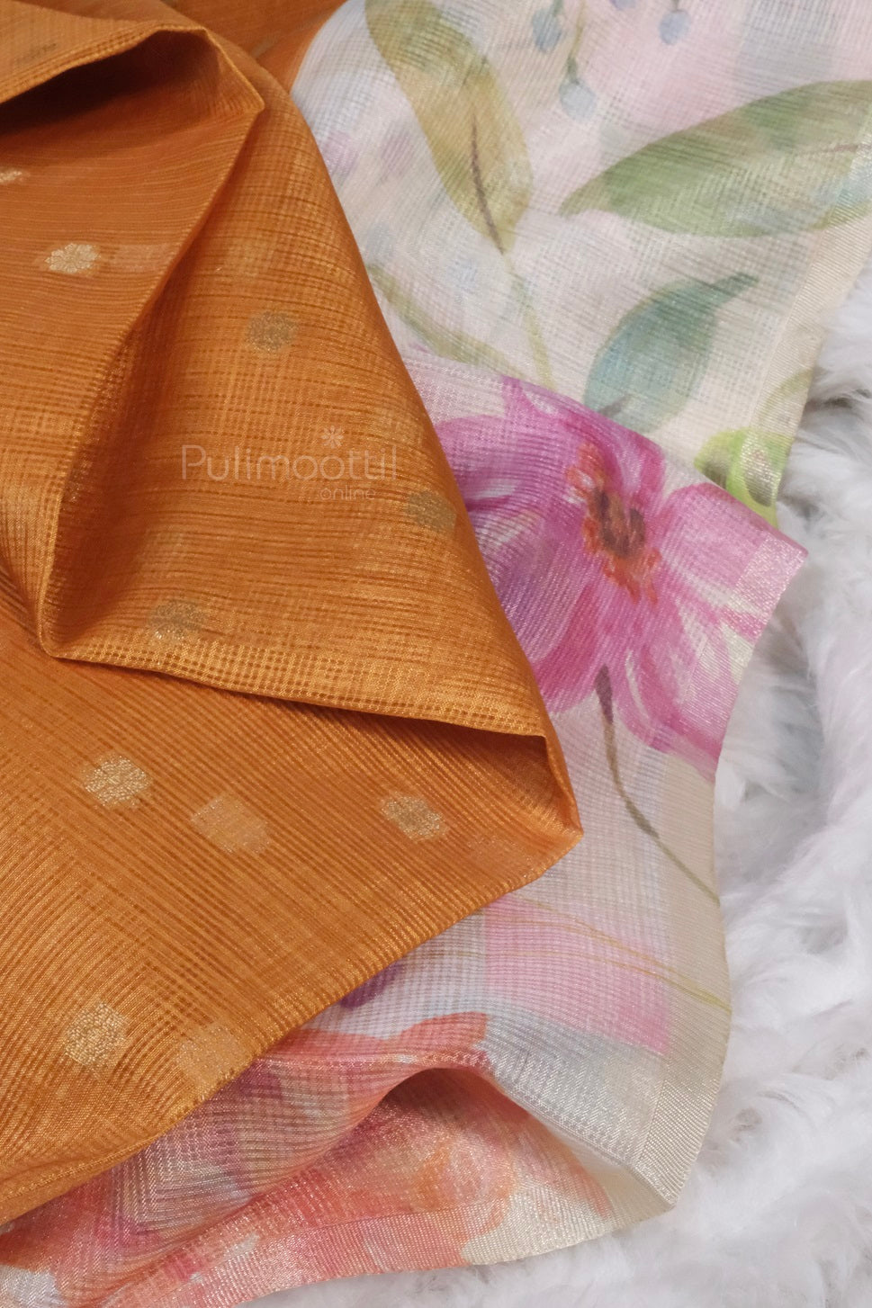 Mustard Yellow Color Net Kota Saree