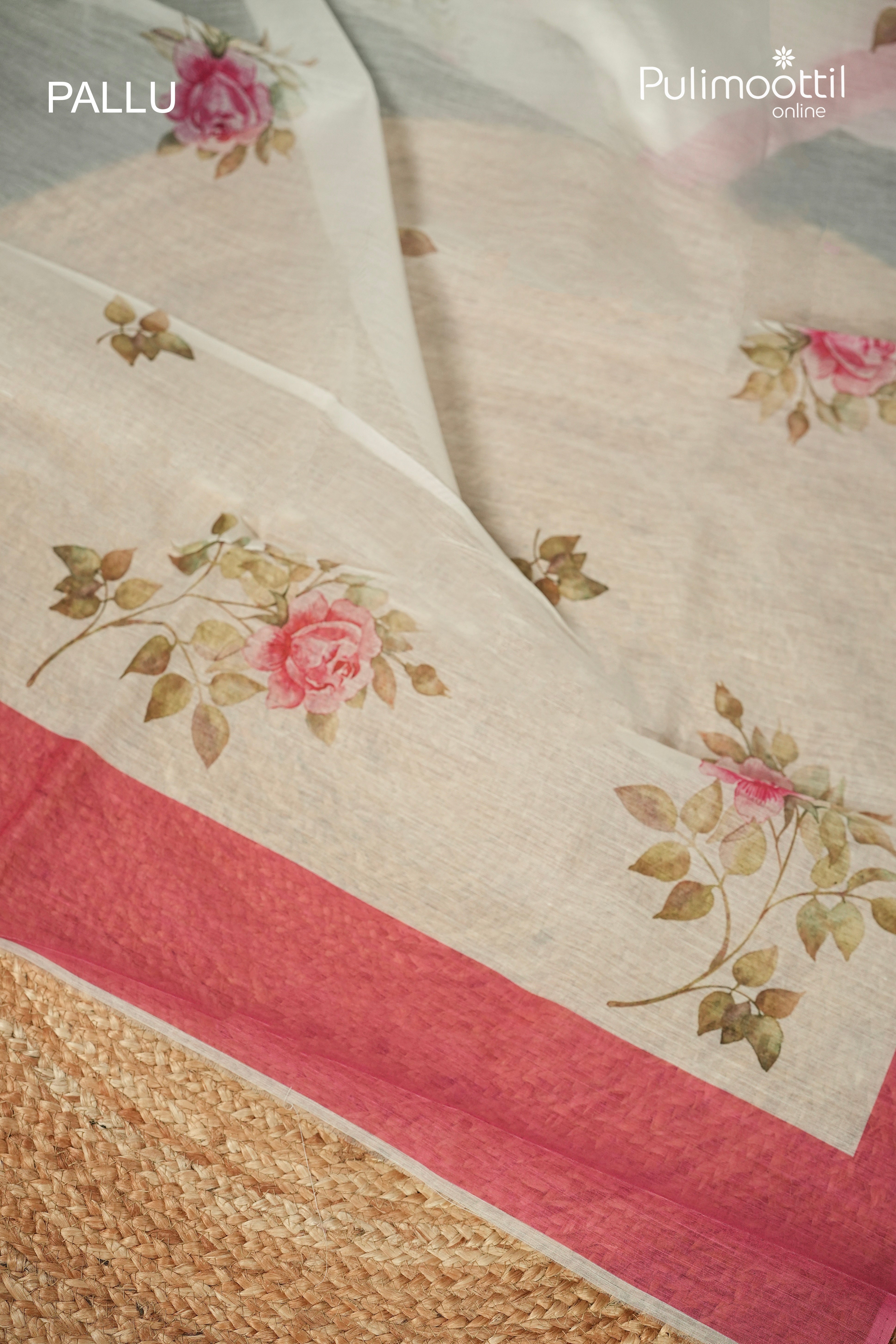 White Colour Semi Chanderi Fancy Saree