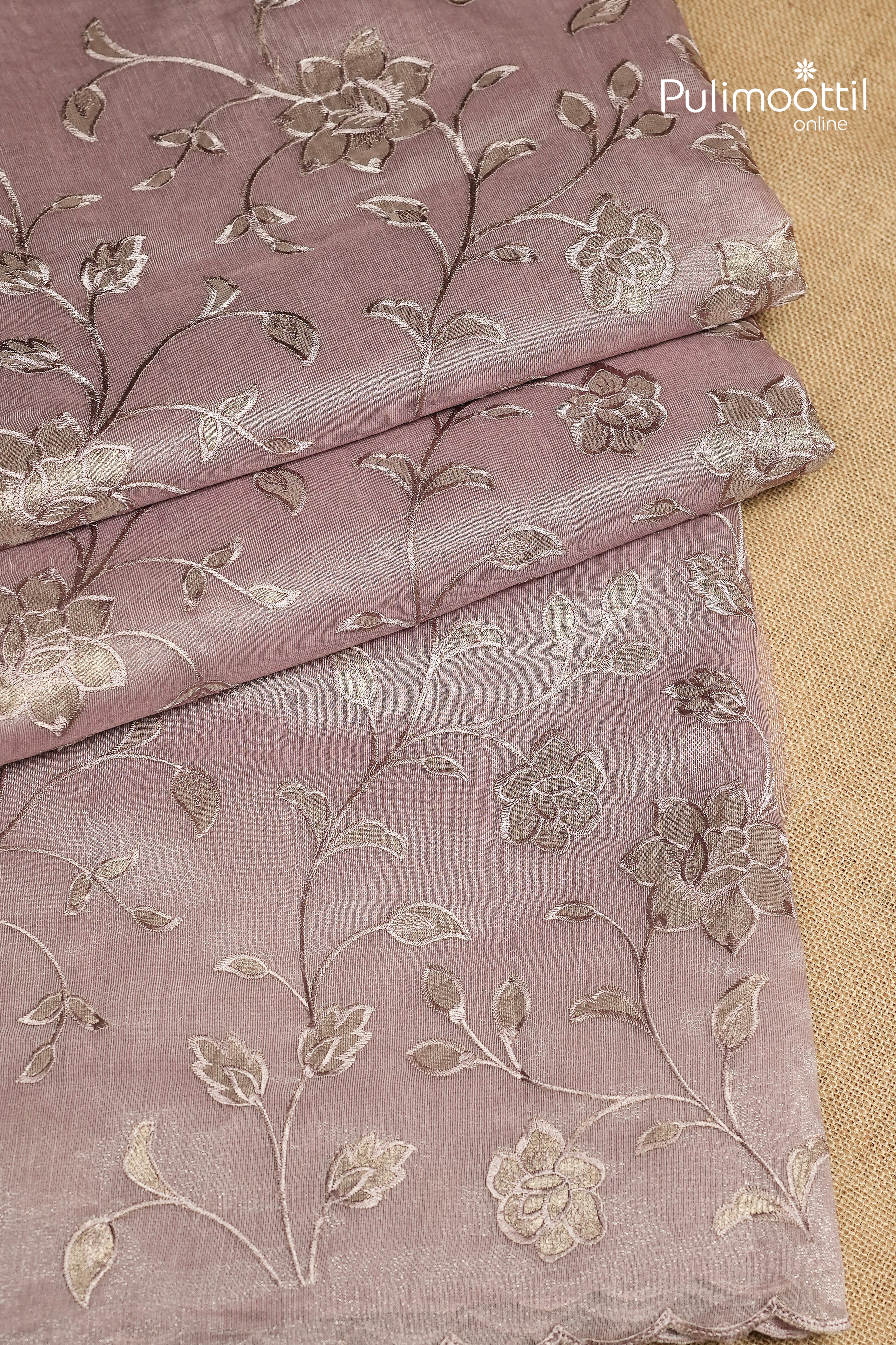 Pastel Pink Colour Organza Fancy Saree