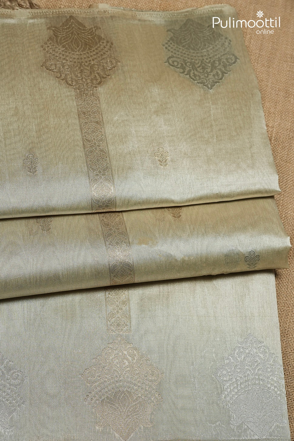 Off White Colour Semi Organza Traditional Saree