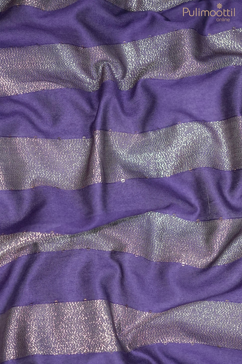 Royal Purple Colour Semi Chanderi Fabric