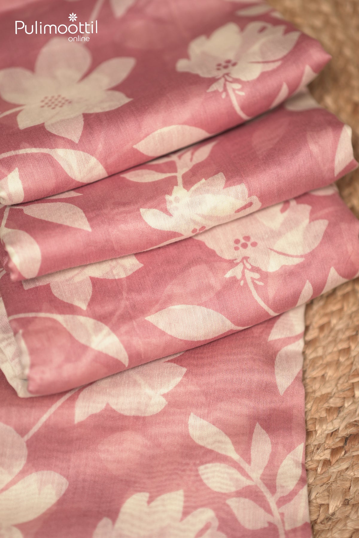 Peach Colour Chanderi Saree
