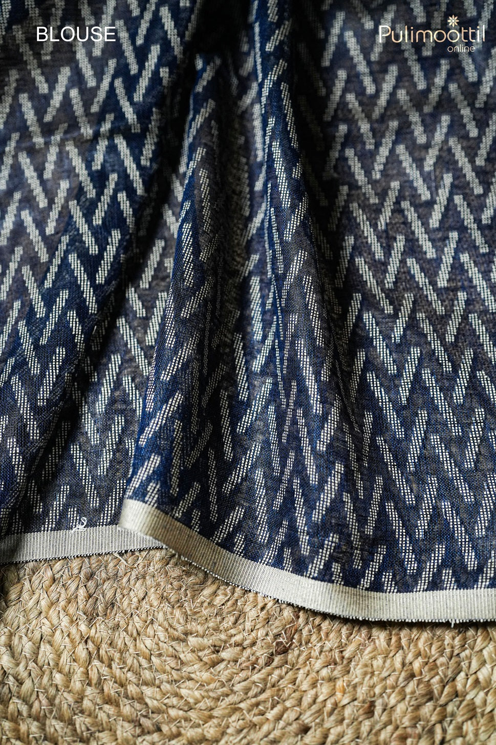 Dark Blue Colour Linen Saree