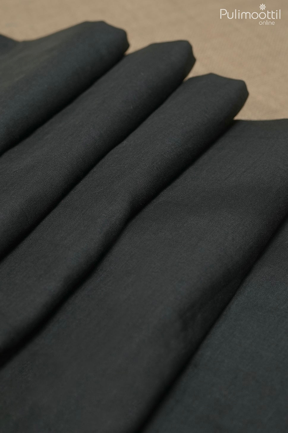 Black Colour Mul Cotton Saree