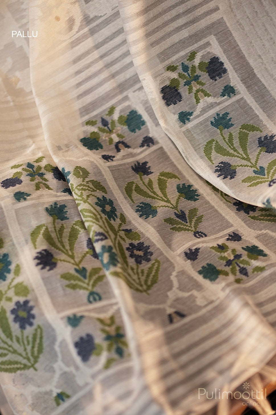 Off White Colour Chanderi Silk Saree