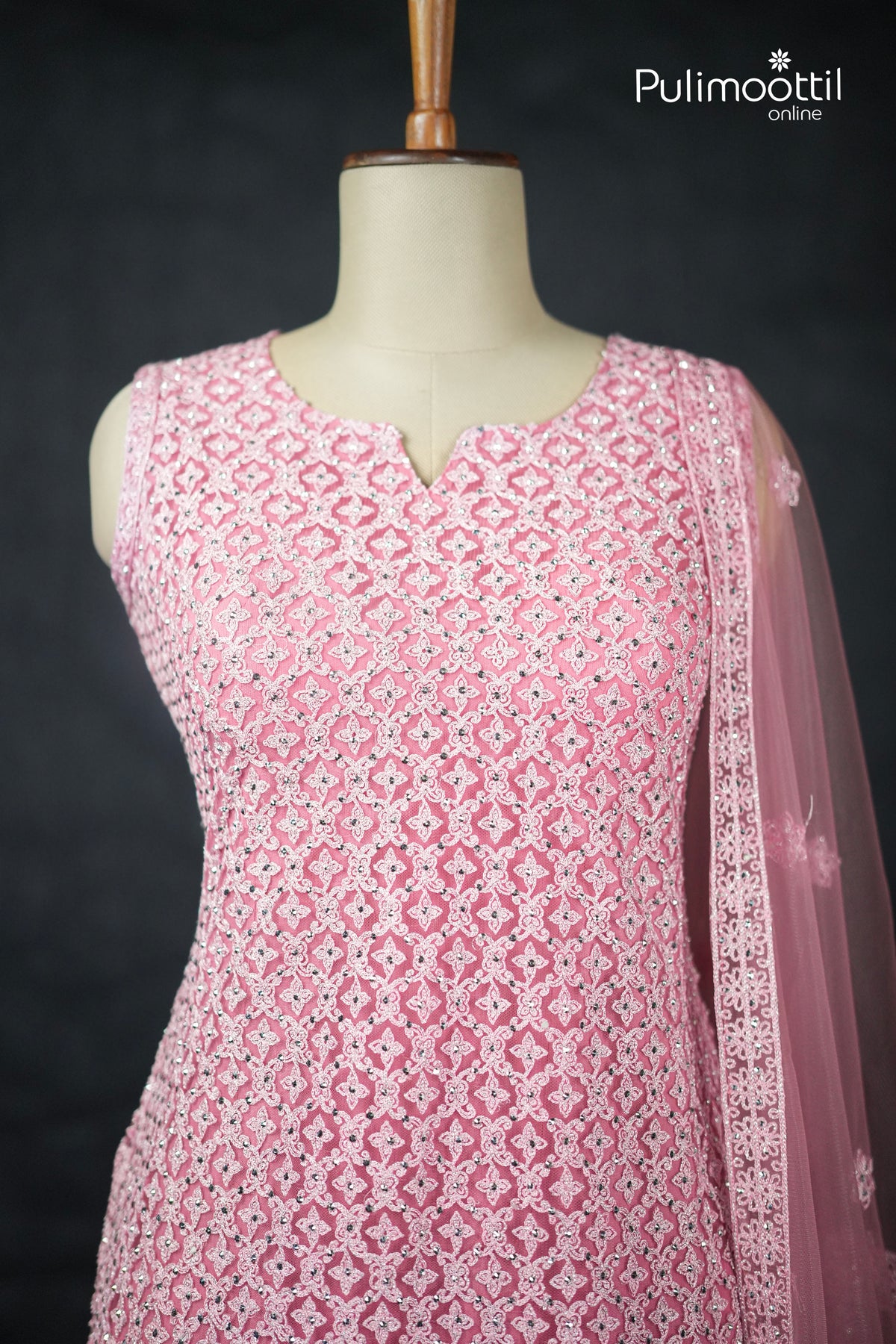 Peach Colour Churidar Set