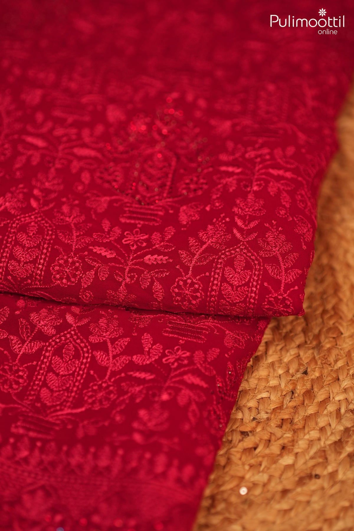 Red Color Georgette Fancy Saree