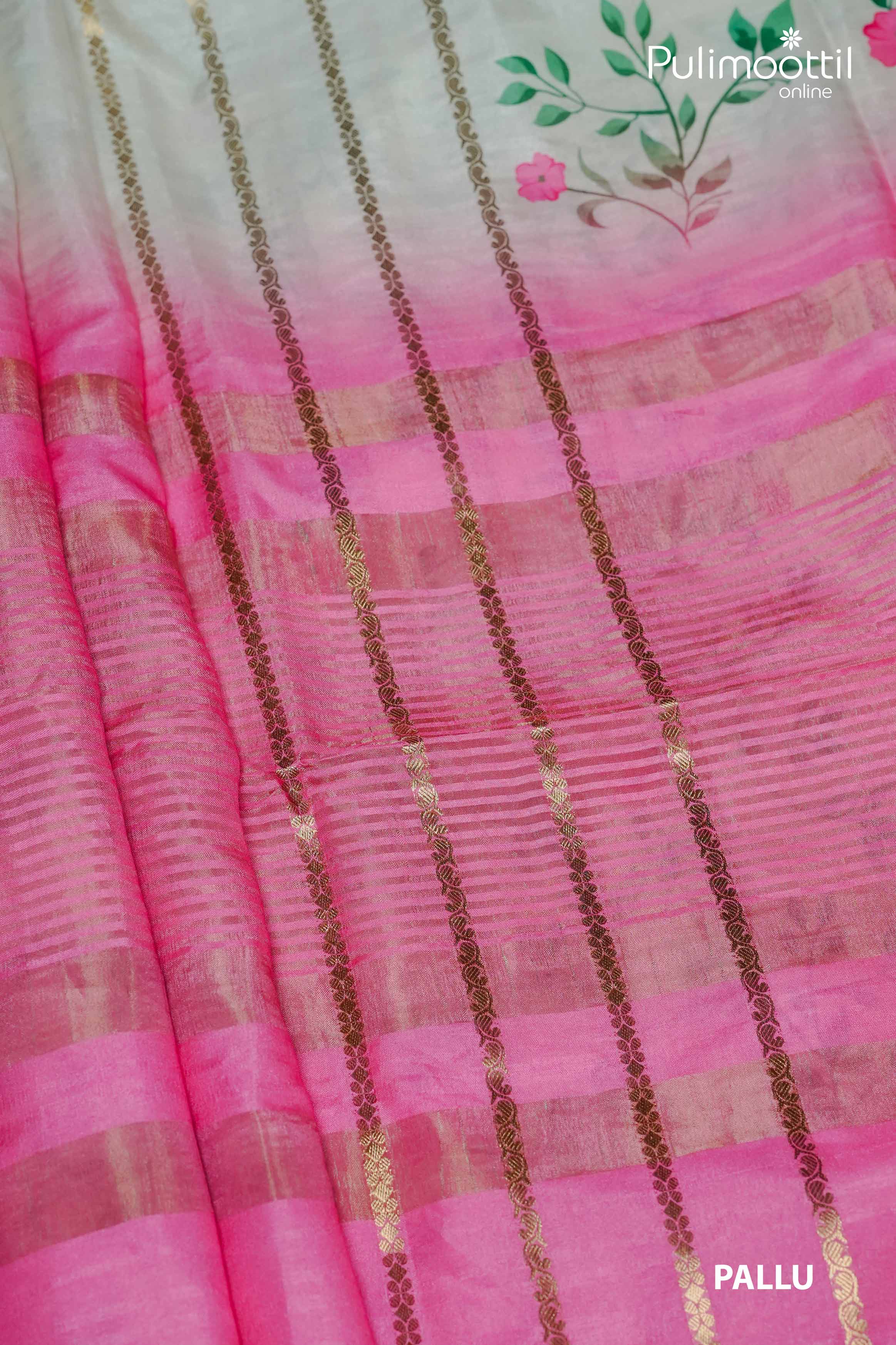 Off White Colour Semi Tussar Silk Saree.