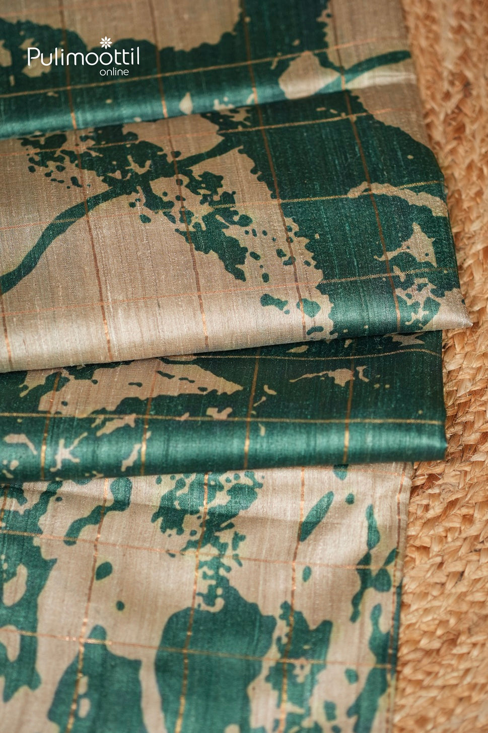 Light Chikoo Colour Tussar And Jute Silk Saree