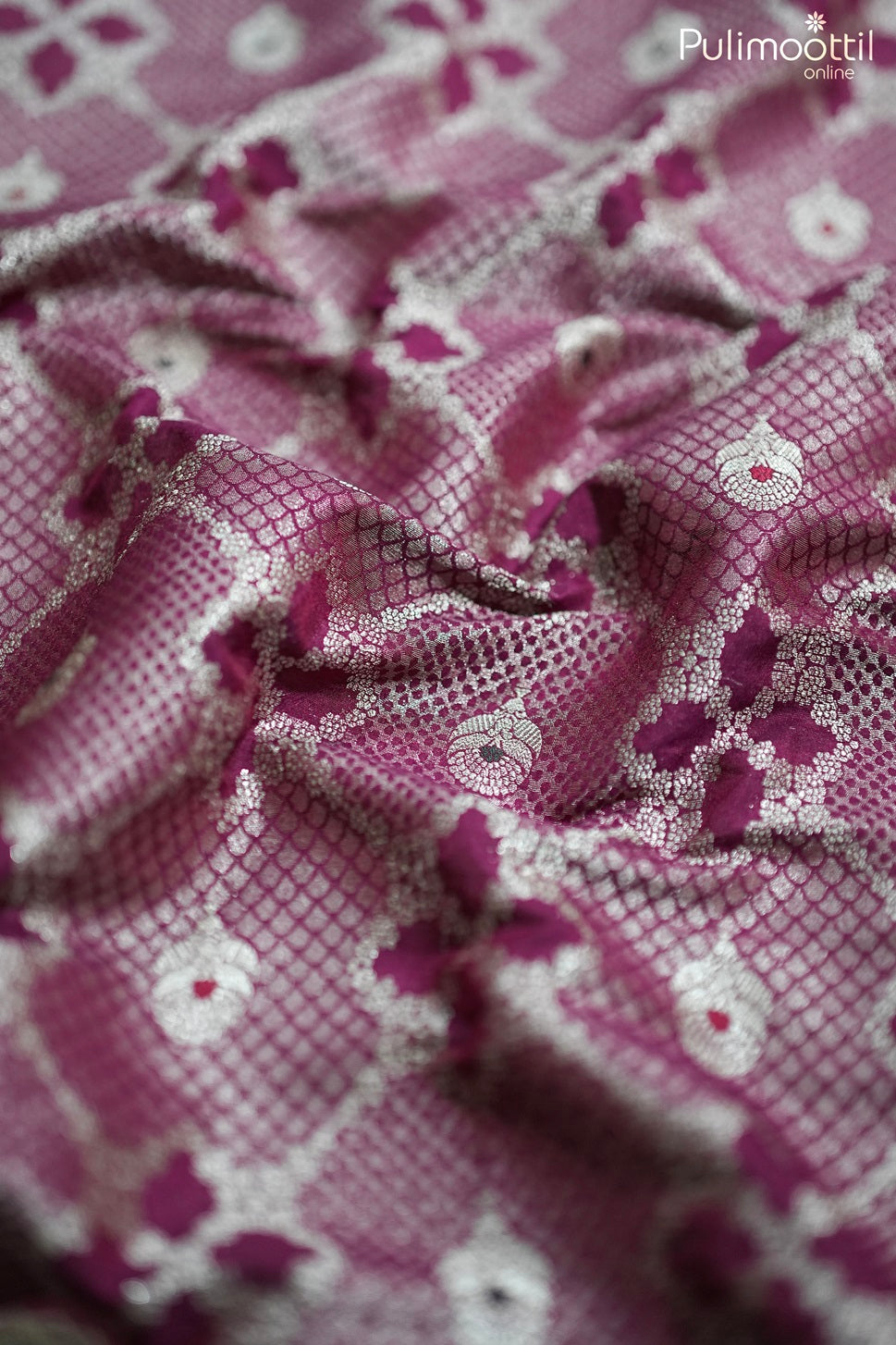 Mulberry Colour Brocade Fabric