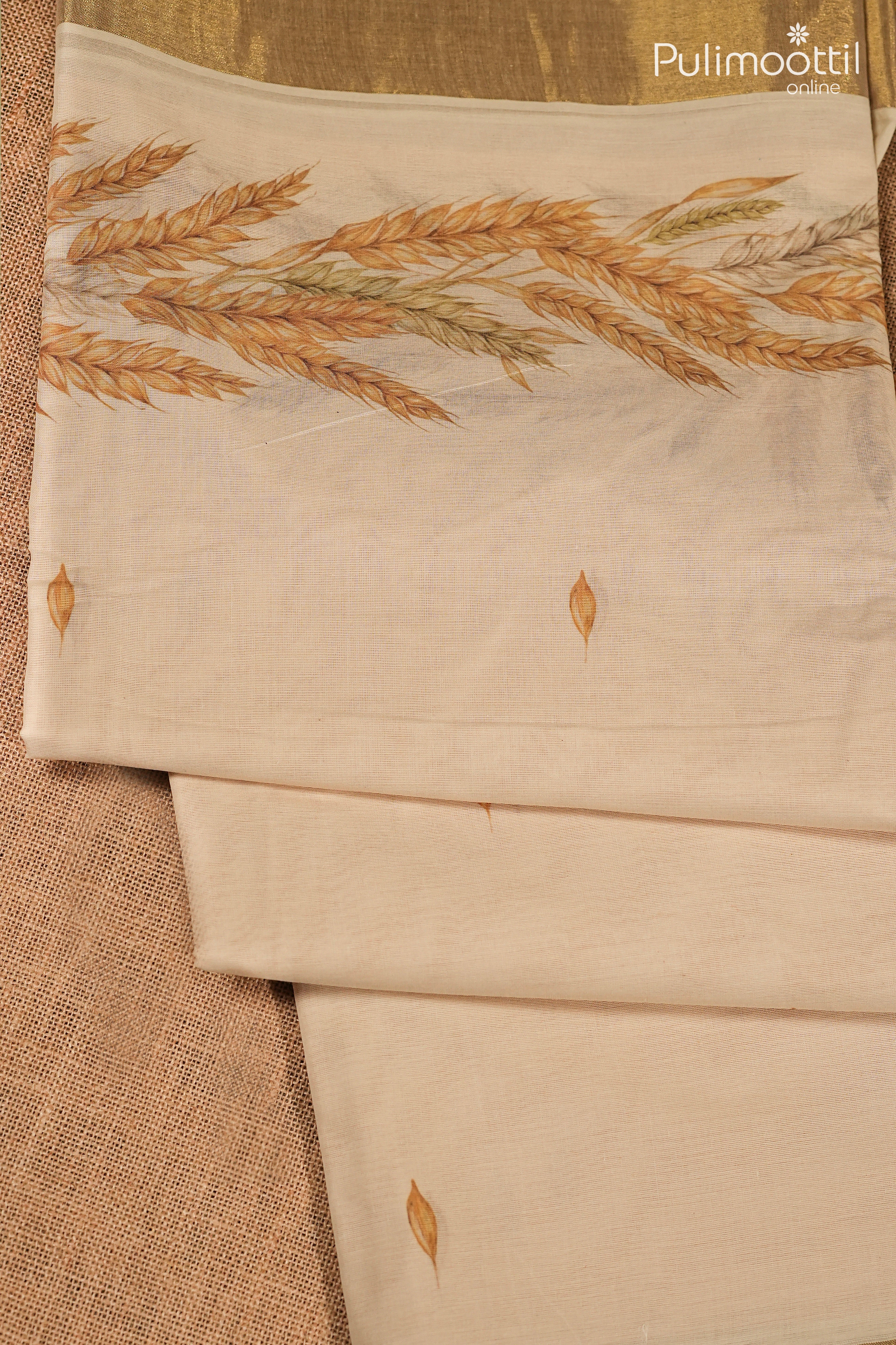Offwhite Colour Kerala Traditional Cotton Set Saree