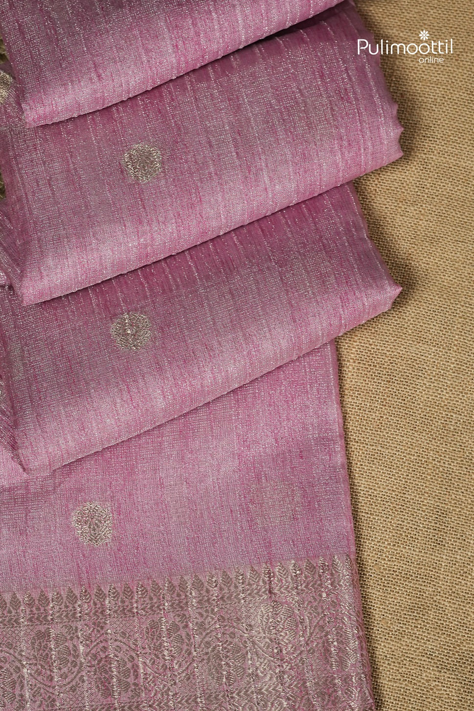 Light Pink Colour Semi Tissue Saree
