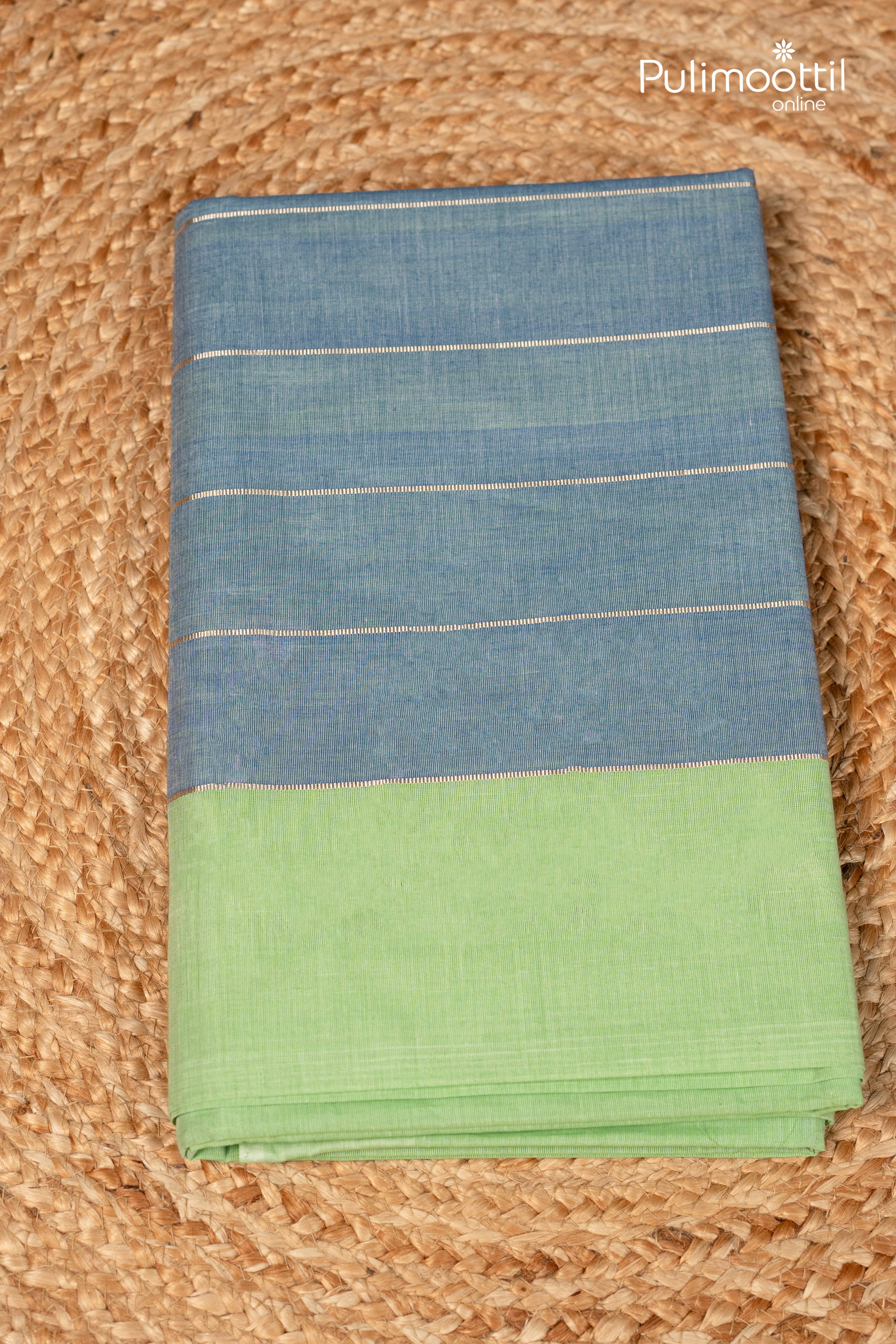Pista Green Colour Handloom Cotton Saree