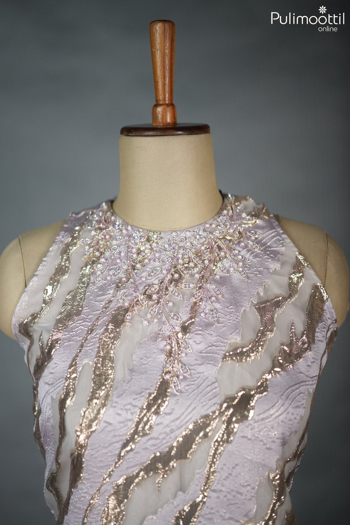 Lavender Color Turkish Organza A-Line Kurti