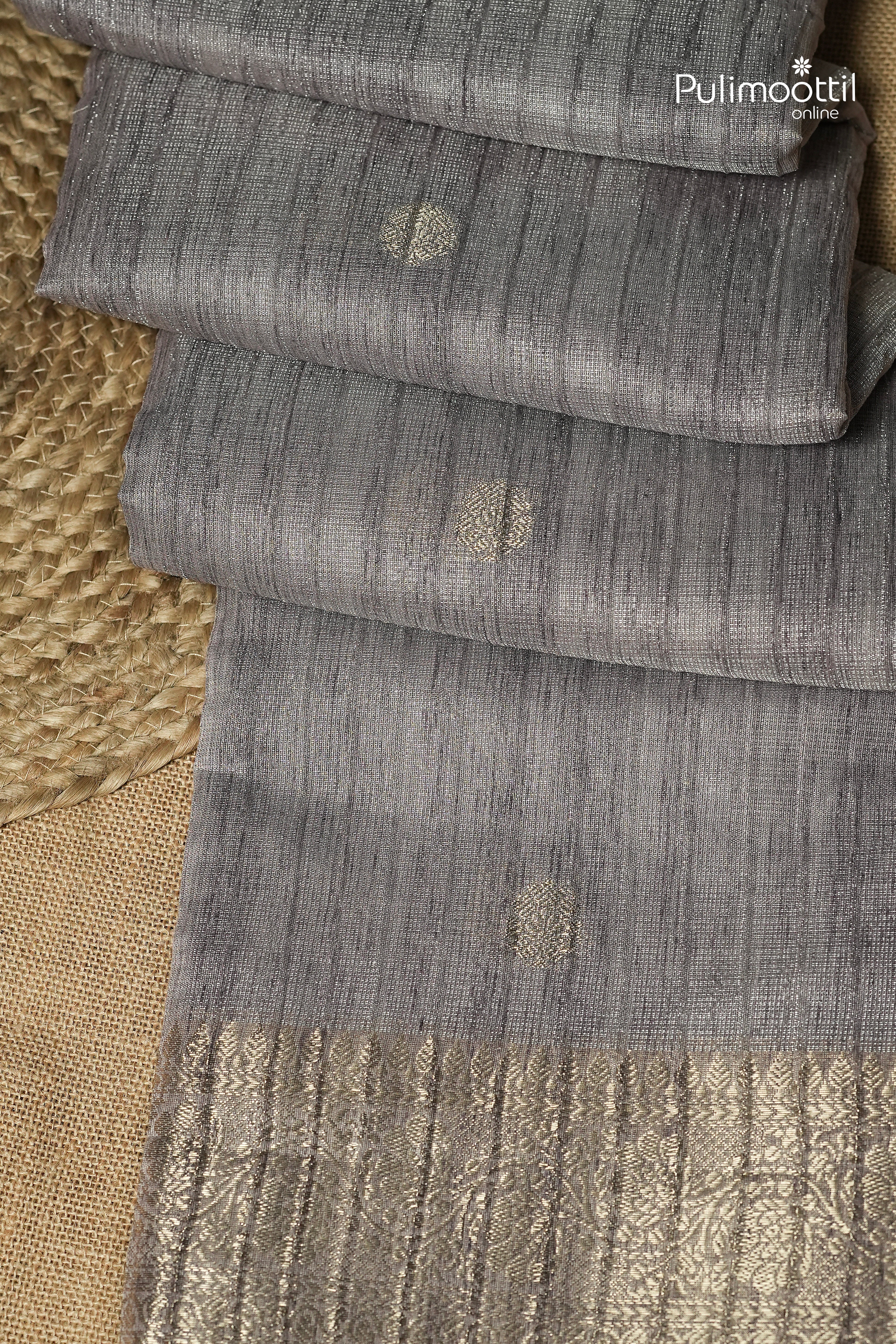 Lavender Colour Semi Tissue Saree