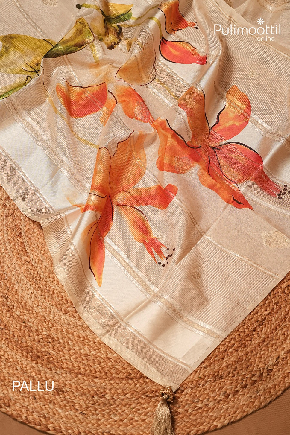 Offwhite Colour Organza Traditional Saree