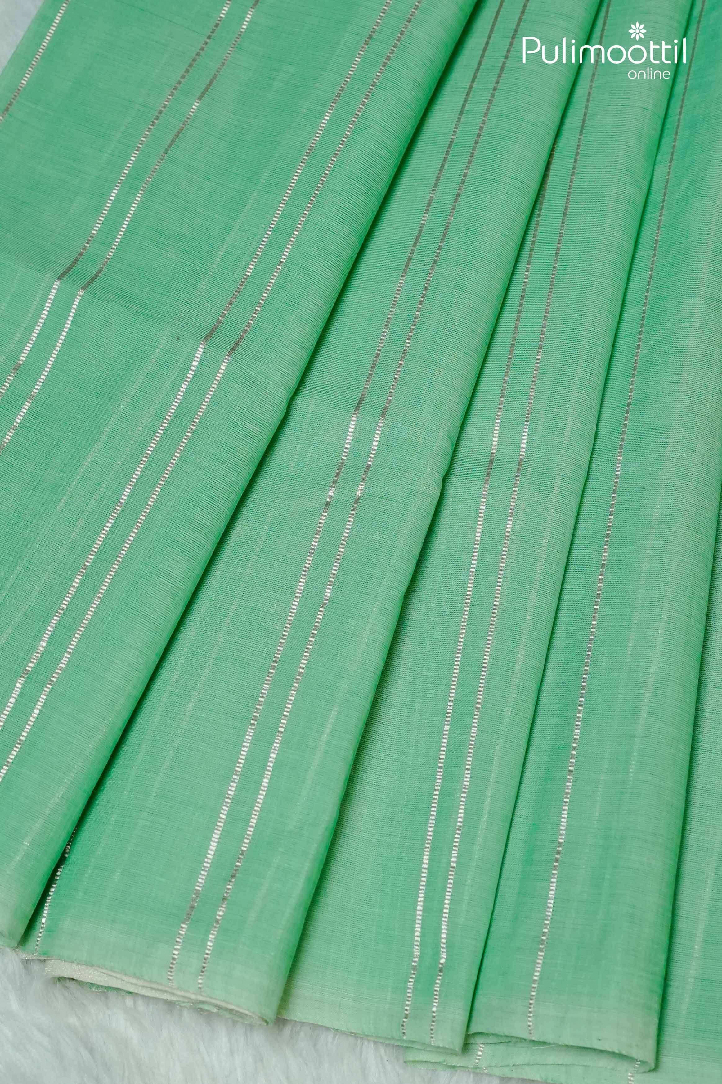 Light Green Colour Pure Cotton Handloom Saree.