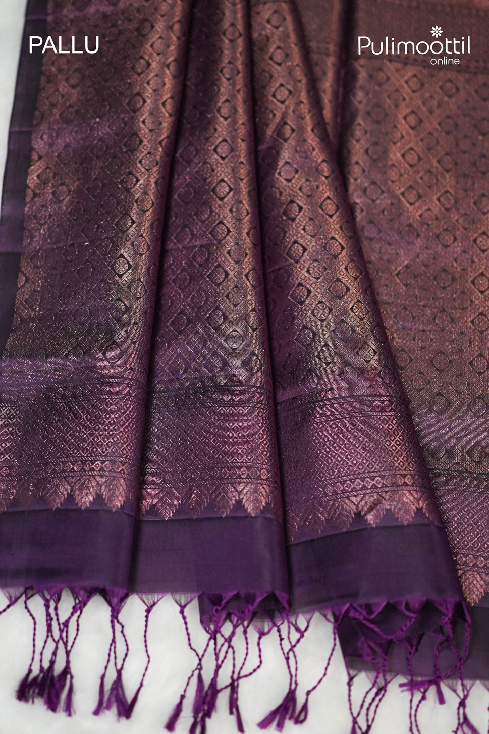 Burgundy Colour Kanchipuram Soft Silk Saree