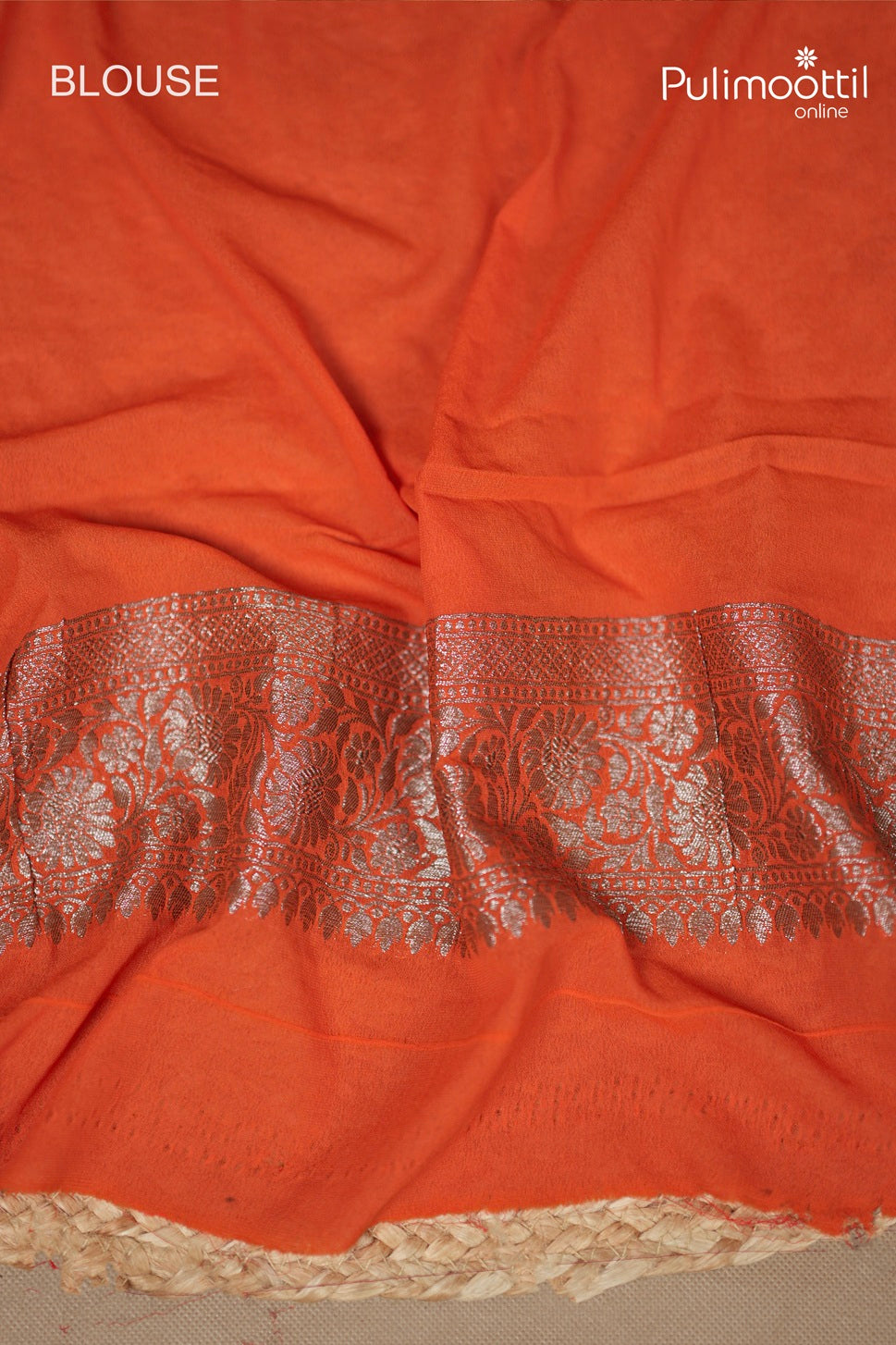 Orange Colour Banarasi Saree