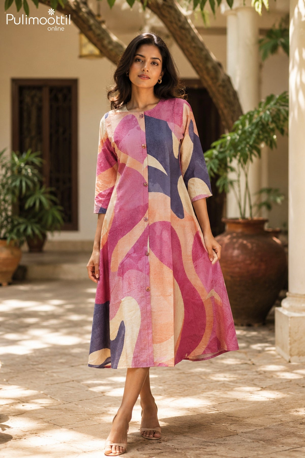 Multicolour Printed A-Line Top