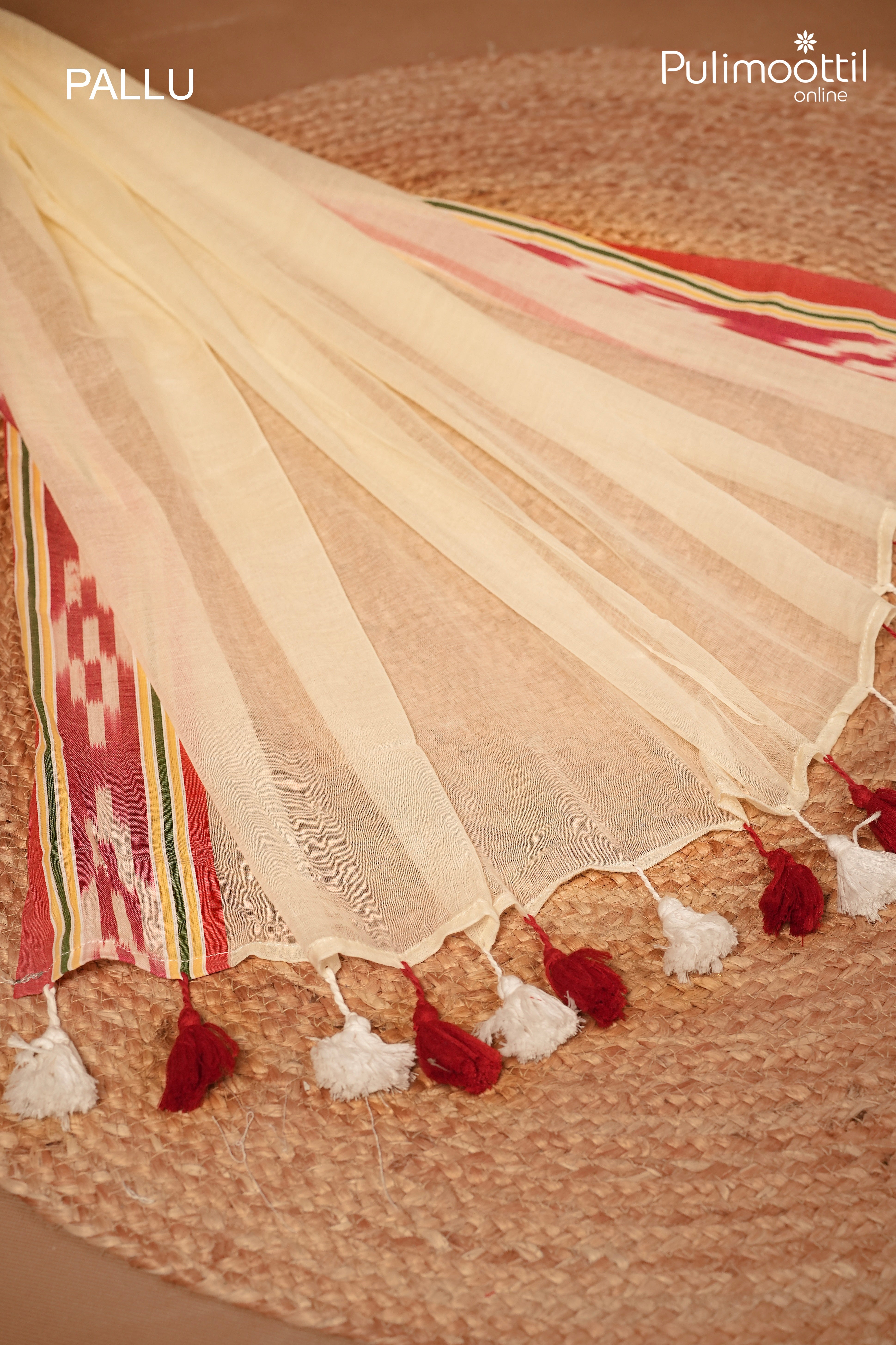 OffWhite Colour Mul Cotton Saree
