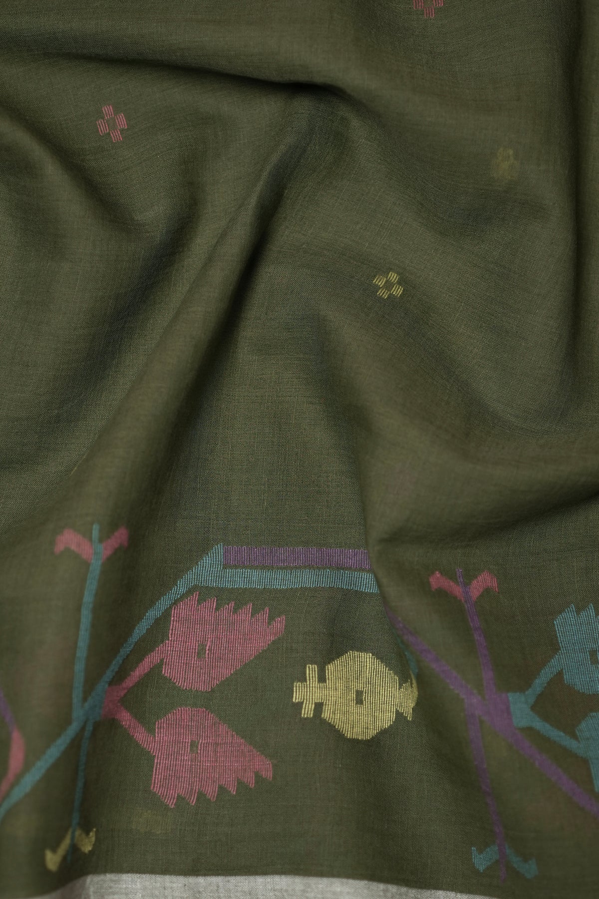 Olive Green Cotton Fabric