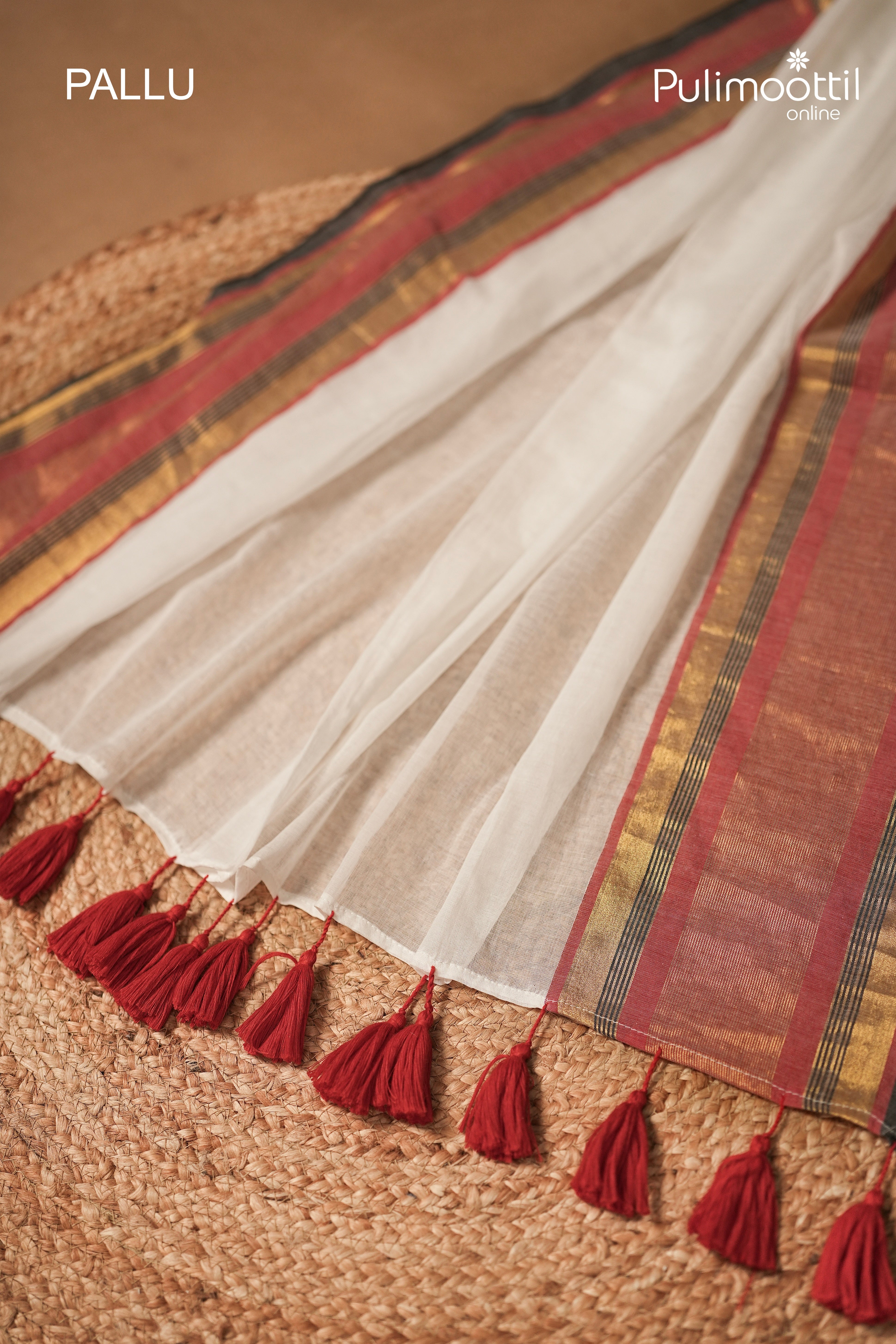 White Colour Mul Cotton Saree