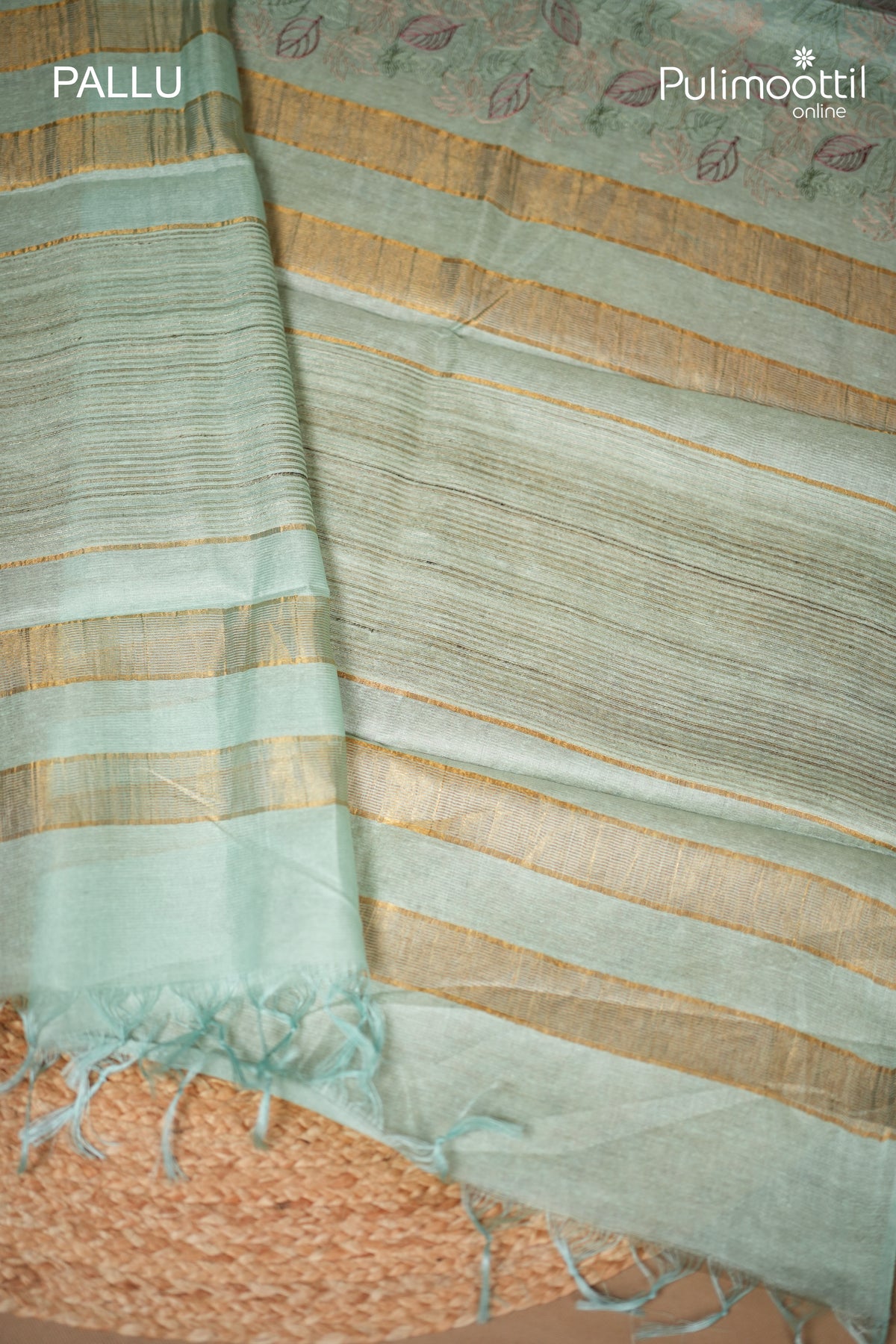 Light Blue Colour Tussar Silk Saree