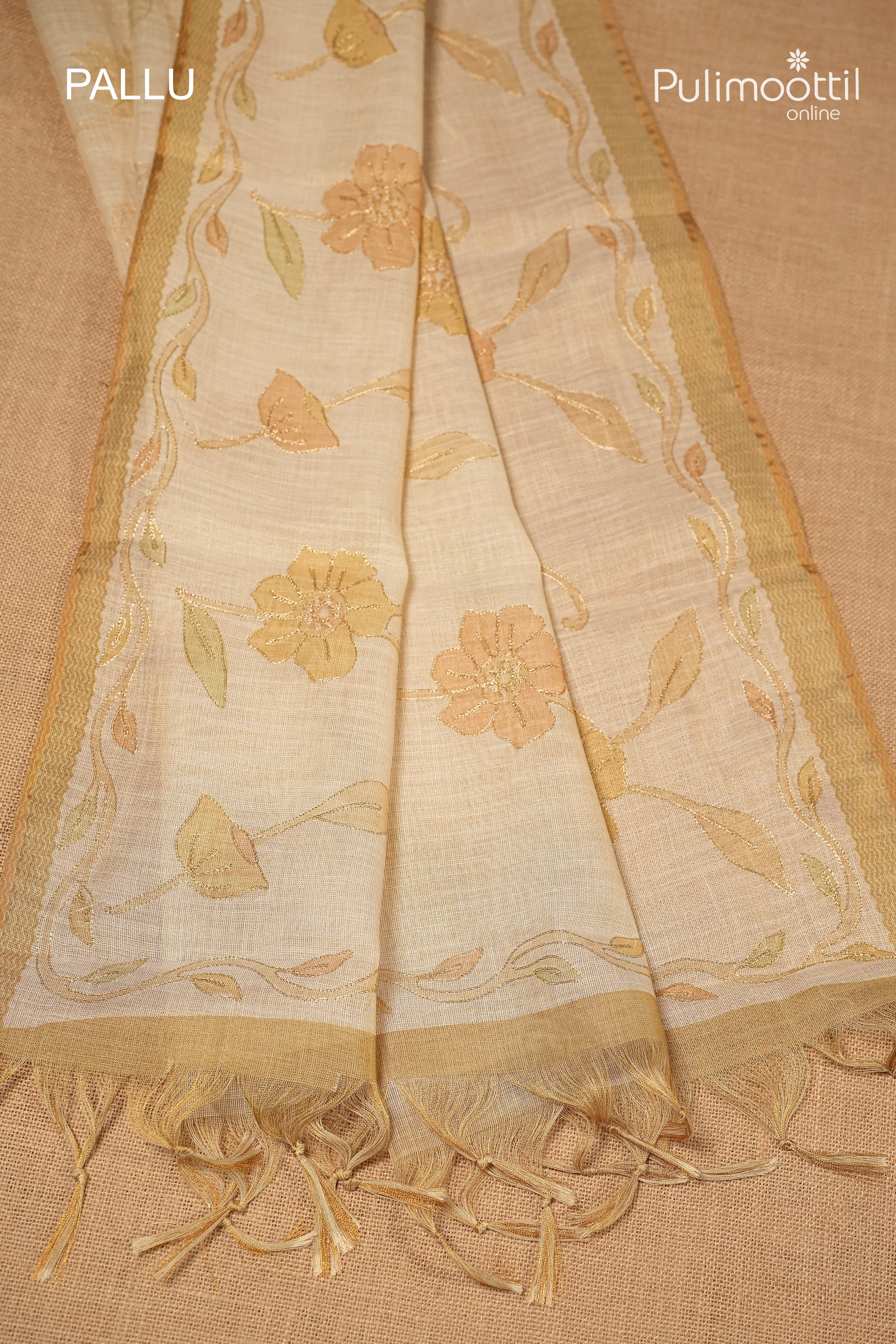 Offwhite Colour Golden Tissue Traditional Saree