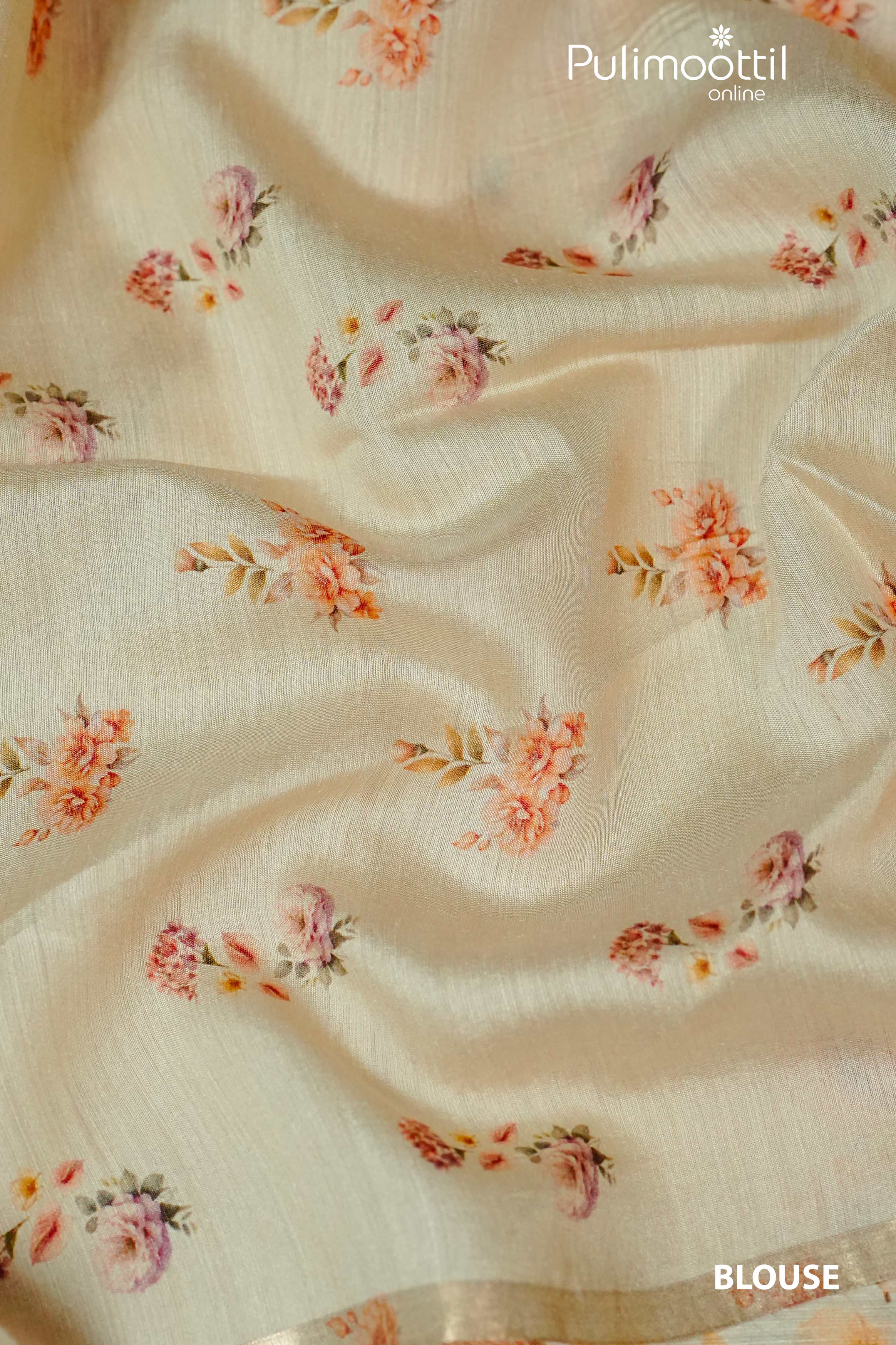 Cream Colour Pure Tussar Silks Saree.