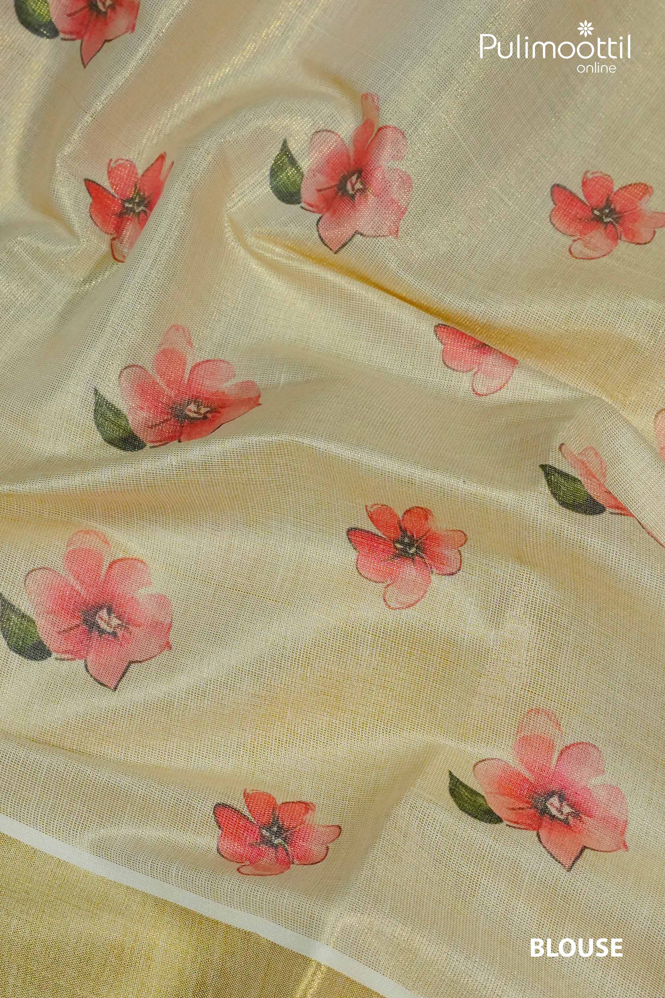Golden Tissue Kerala Set Saree.