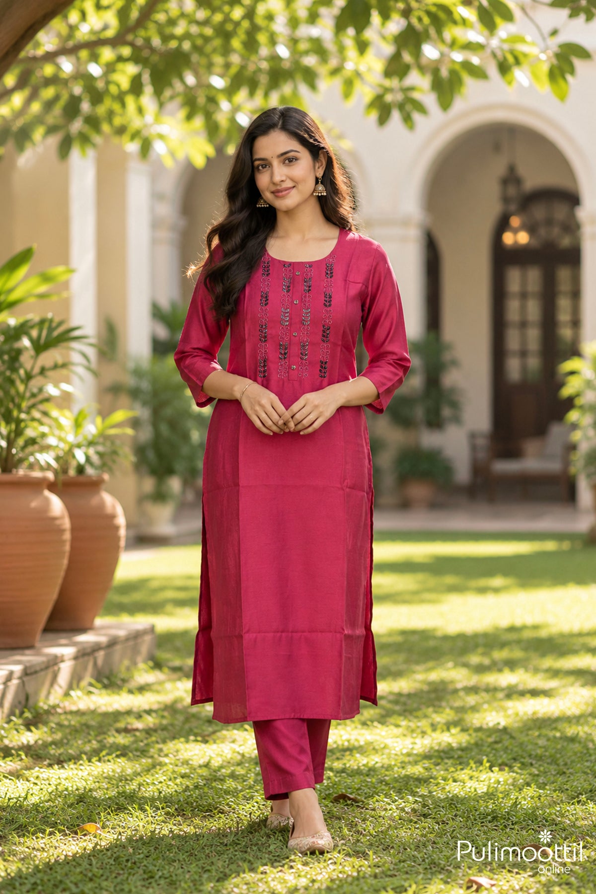 Rani Pink Slit Top