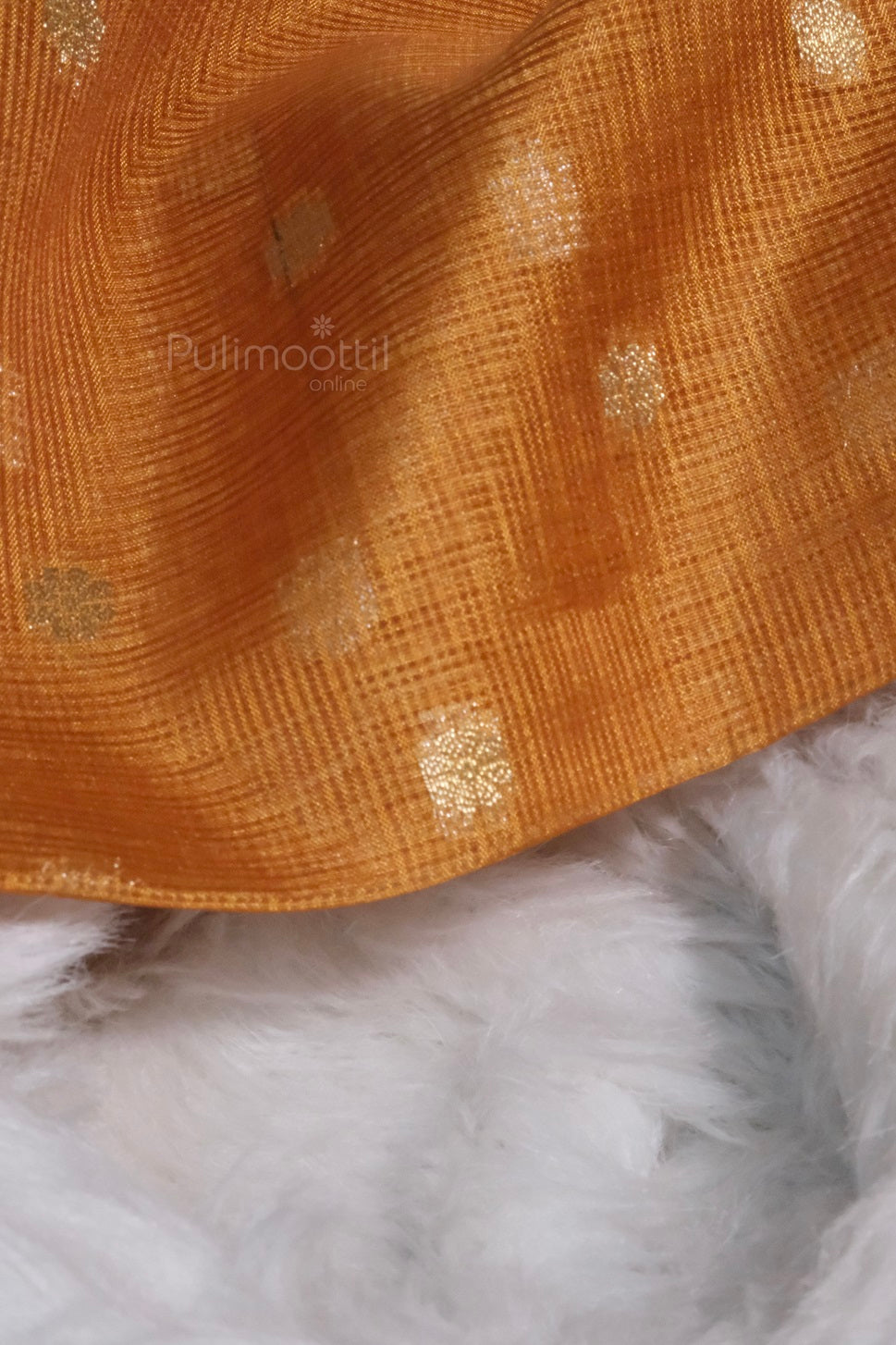 Mustard Yellow Color Net Kota Saree