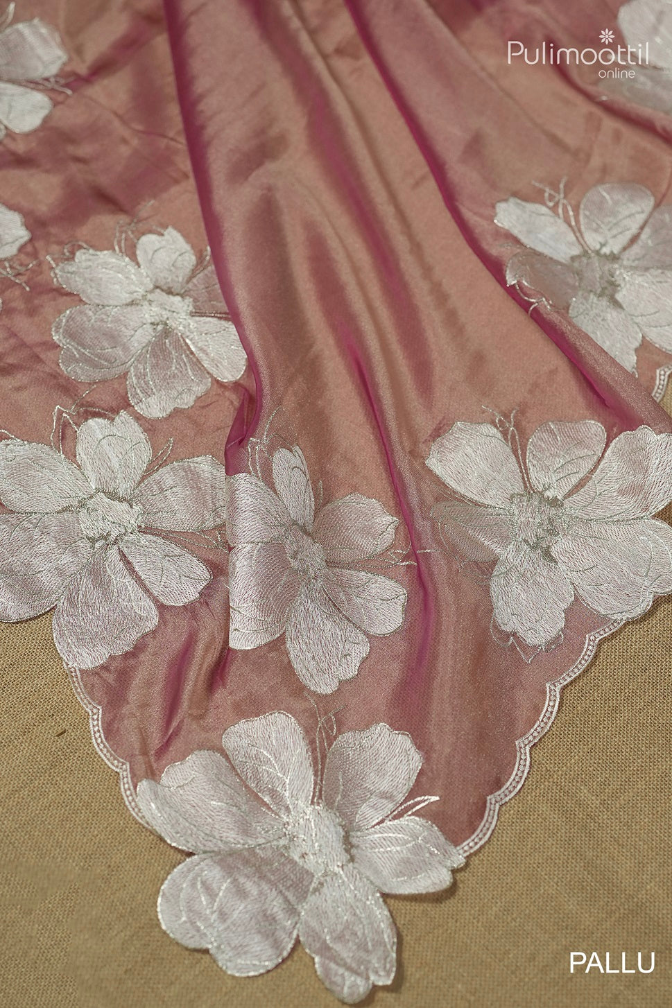 Pink Colour Shimmer Organza Saree