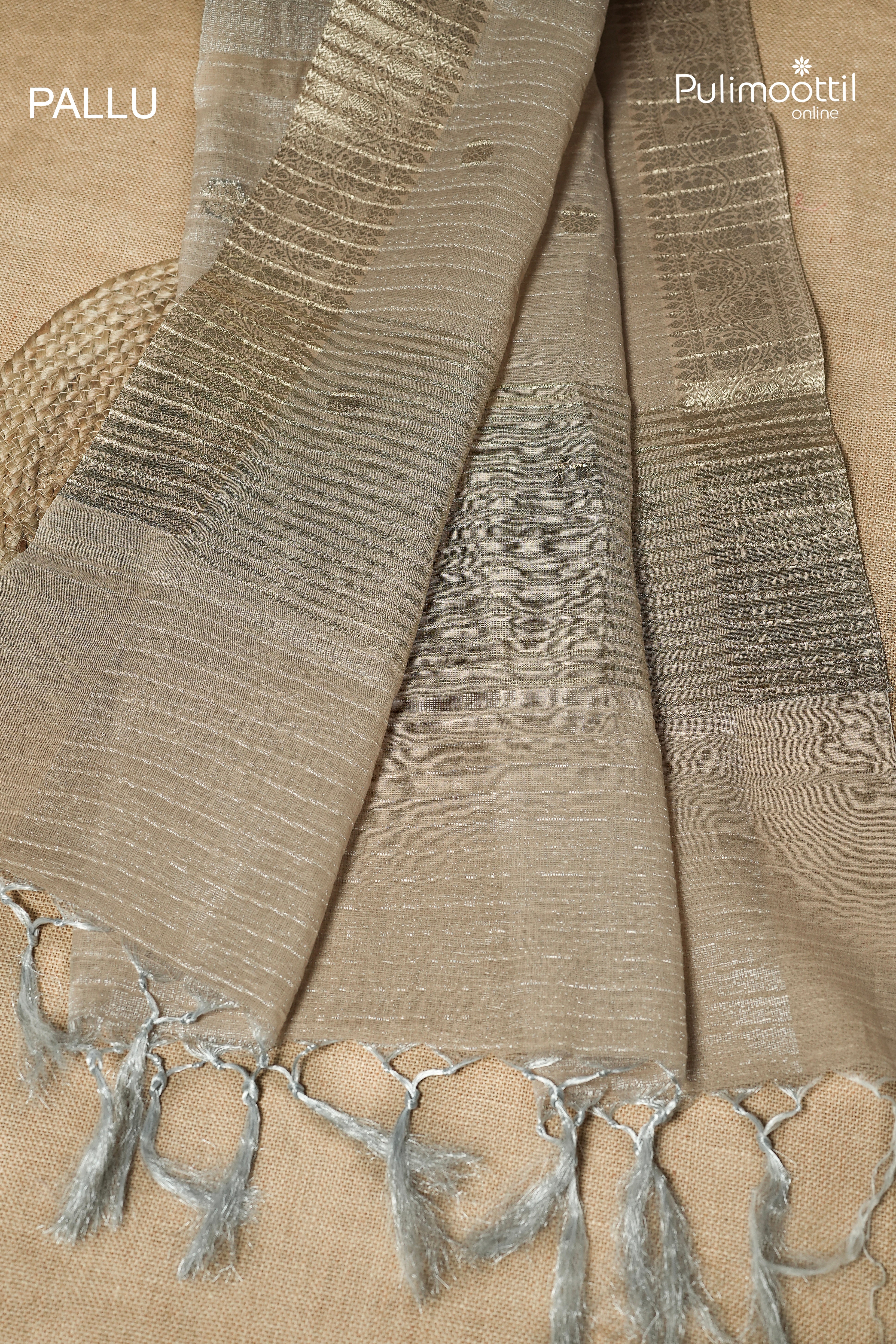 Chikoo Colour Semi Tissue Saree