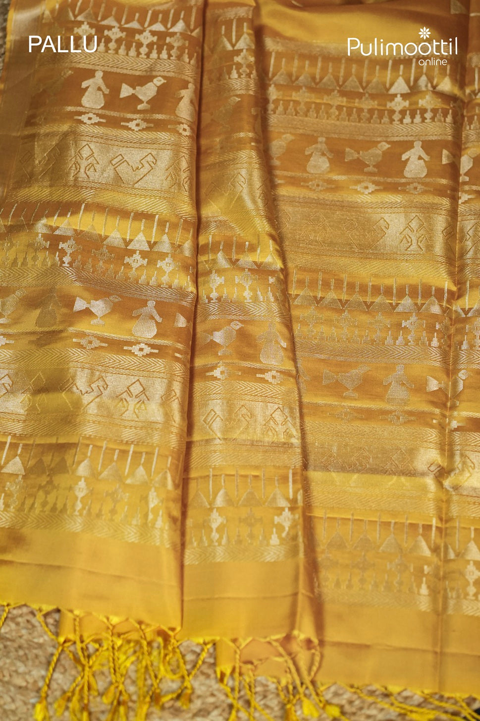Mustard Yellow Colour Kanchipuram Soft Silk Saree
