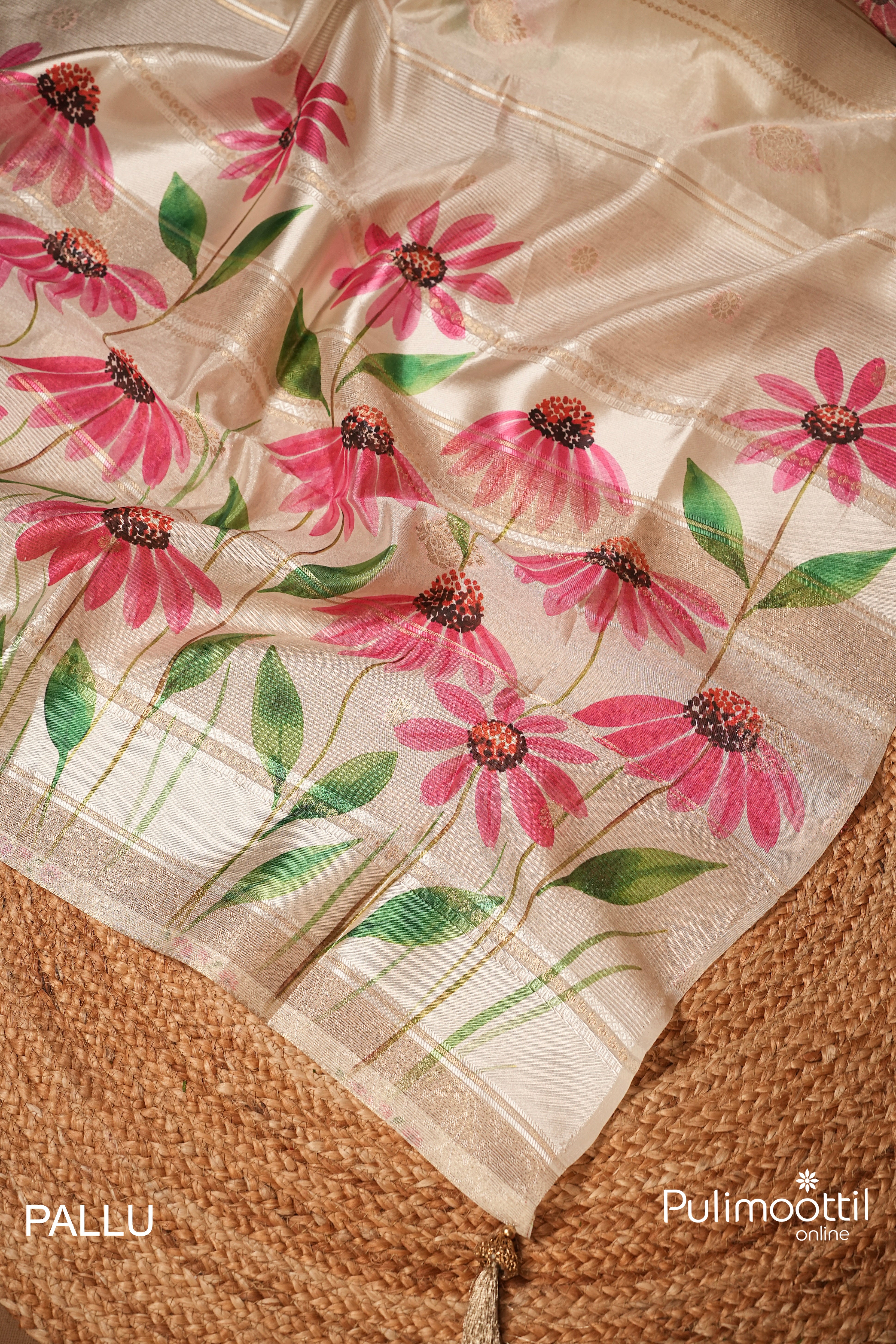 Offwhite Colour Organza Traditional Saree