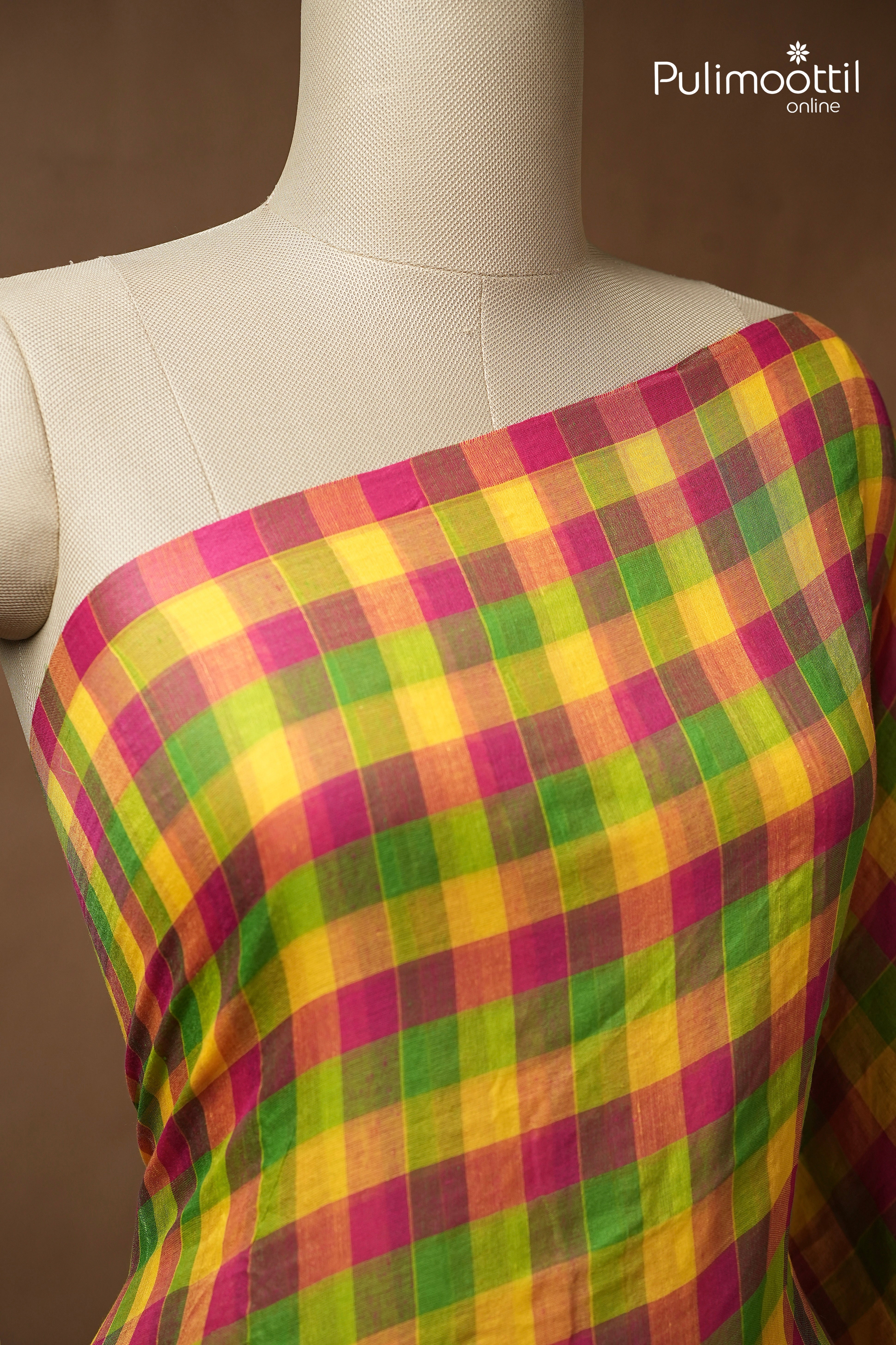 Madras Check Mul Cotton Saree