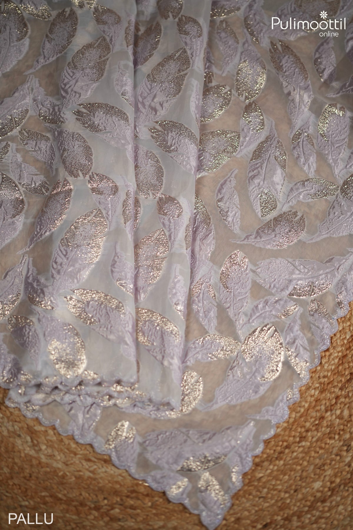Lavender Colour Turkish Organza Designer Saree